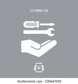 Technical assistance flat icon