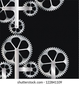 Technical background. Abstract gear.