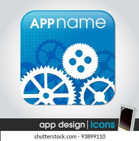 icono de aplicación de plano técnico para dispositivos móviles