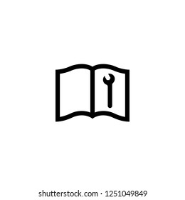 technical book vector icon. technical book sign on white background. technical book icon for web and app