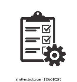 Technical check list. Vector checklist clipboard vector icon