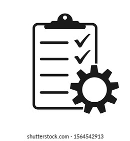 Technical check list. Vector checklist clipboard vector icon
