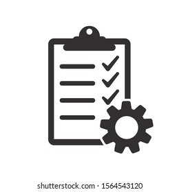 Technical check list. Vector checklist clipboard vector icon