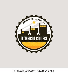 Diseño del logotipo de la etiqueta del colegio técnico