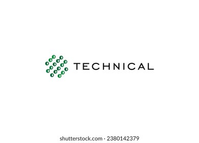Technical company or brand template logo design solution