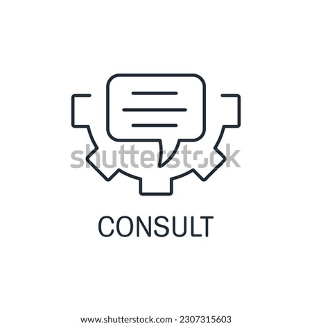 Technical consultation. Explanation. User manual. Specifications. Vector icon isolated on white background.