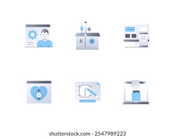 Technical and creative approach - flat design style icons set - Powered by Shutterstock - Get 15% off with code: PIKWIZARD15