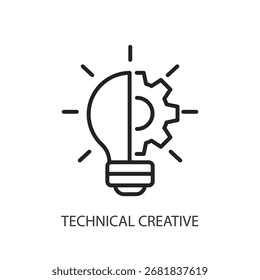 Technical creative thin line vector icons.