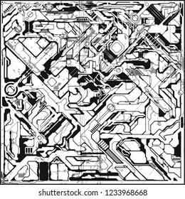 Technical design elements. Futuristic background.