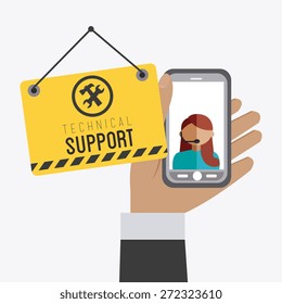 Technical design over white background, vector illustration.