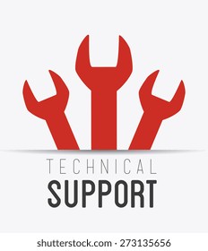 Technical design over white background, vector illustration.
