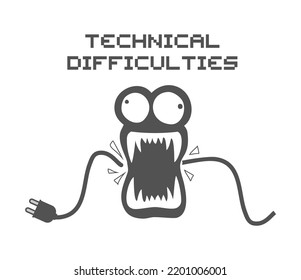 Technical Difficulties And Rebel Animal Illustration