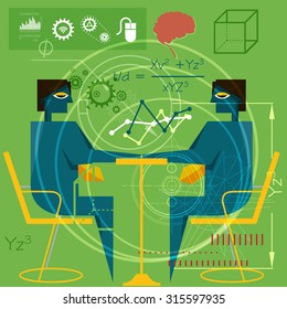 Technical Discussions Abstract - Illustration as EPS 10 File