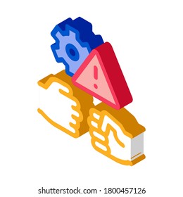 vector de icono de disputa técnica. signo de disputa técnica isométrica. ilustración de símbolo aislado de color
