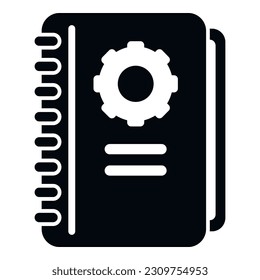 Icono de documento técnico simple vector. Papel manual. Enfoque de página