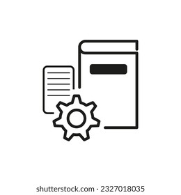Technical documentation icon. Vector illustration. stock image.