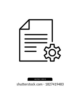 technical documentation icon vector logo template