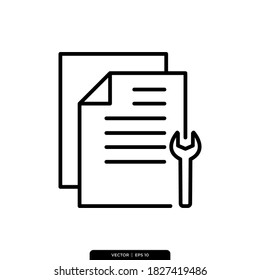 technical documentation icon vector logo template