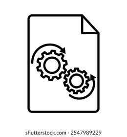 Vector de iconos de documentación técnica. Signo de ilustración manual. Símbolo o logotipo de la instrucción.