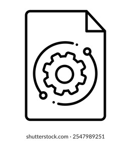 Vector de iconos de documentación técnica. Signo de ilustración manual. Símbolo o logotipo de la instrucción.