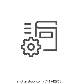 Technical documentation line icon