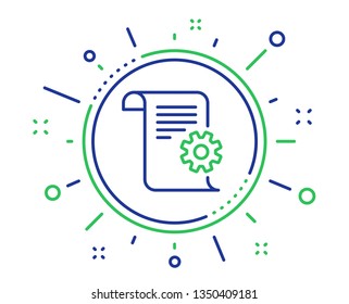 Technical documentation line icon. Instruction sign. Quality design elements. Technology technical documentation button. Editable stroke. Vector