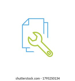 technical documentation vector icon logo design