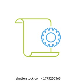 technical documentation vector icon logo design