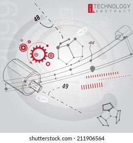 Technical Drawing Abstract - Illustration