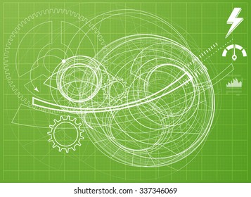 Technical Drawing Abstract - Illustration as EPS 10 File
