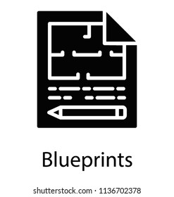 A technical drawing or architectural plan, blueprint 
