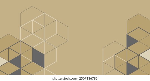 Technical drawing background . Geometric lines and squares. Technology Banner. Vector illustration .	