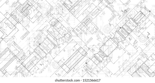 Technical Drawing Background .Mechanical Engineering Drawing.	