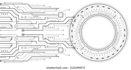 Technical drawing background.Engineering innovation.HUD digital design .Vector illustration.