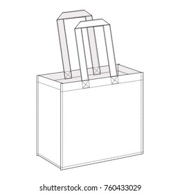 Technical drawing of bag