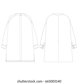 technical drawing blouse vector illustration