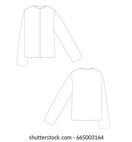 technical drawing blouse vector illustration