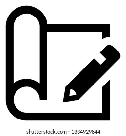 Technical Drawing Blueprint CAD Icon