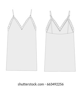 technical drawing dress sketch vector illustration