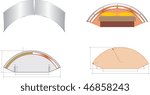 Technical drawing edge advertising light canopy.