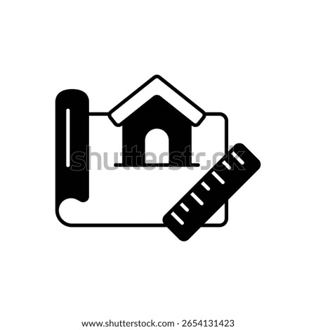 Technical Drawing Engineering Blueprint Fill Icon