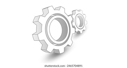 Dibujo técnico de engranajes .Fondo de ingeniería mecánica . Anuncio de Tecnología.	Ilustración vectorial.