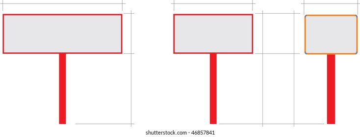 Technical drawing outdoor advertising construction.