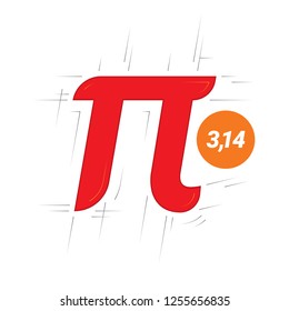 technical drawing pi number concept