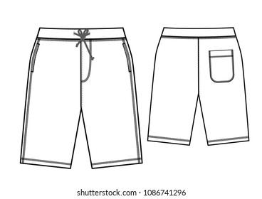 Fashion Technical Sketch Men Slim Fit Stock Vector (Royalty Free) 796235386