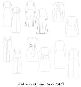 Hand Drawn Vector Clothing Set 12 Stock Vector (Royalty Free) 430832215 ...