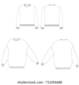 technical drawing sketch sweater vector illustration