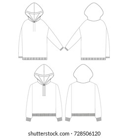 Technical Drawing Sketch Sweater Vector Illustration Stock Vector ...