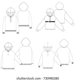 technical drawing sketch sweater vector illustration 