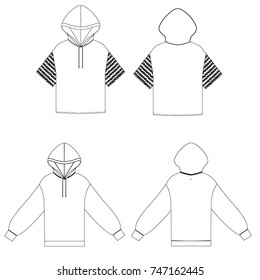 technical drawing sketch sweater vector illustration 